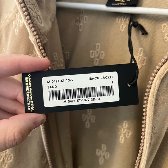 OVO October’s Very Own Men’s Velvet Monogram Zip Up Jacket Size Large - Picture 9 of 9